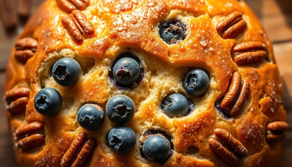 Blueberry Cinnamon Sweet Alabama Pecan Bread