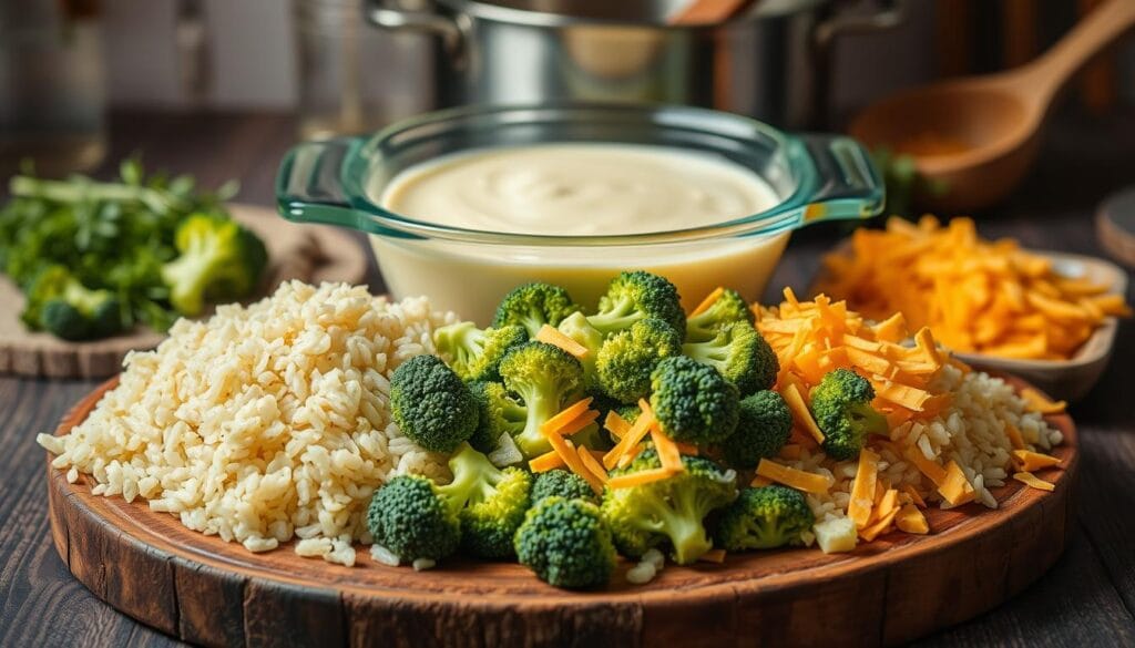 Cheesy Broccoli Rice Casserole Ingredients Cheesy Broccoli Rice Casserole Ingredients