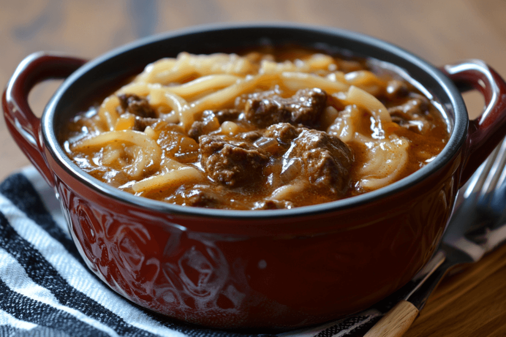 post Easy French Onion Beef and Noodles Recipe: A One-Pot Comfort Classic