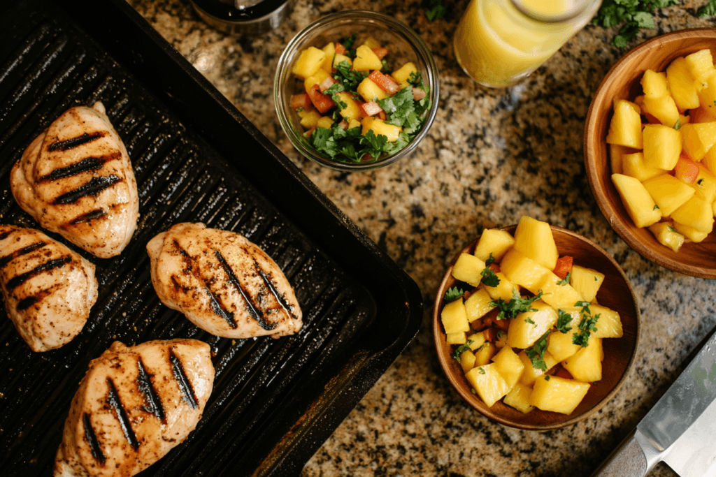 Lemon Ginger Chicken with Pineapple Mango Salsa: A Tropical Fusion Recipe 2 Lemon Ginger Chicken with Pineapple Mango Salsa: A Tropical Fusion Recipe post Lemon Ginger Chicken with Pineapple Mango Salsa: A Tropical Fusion Recipe