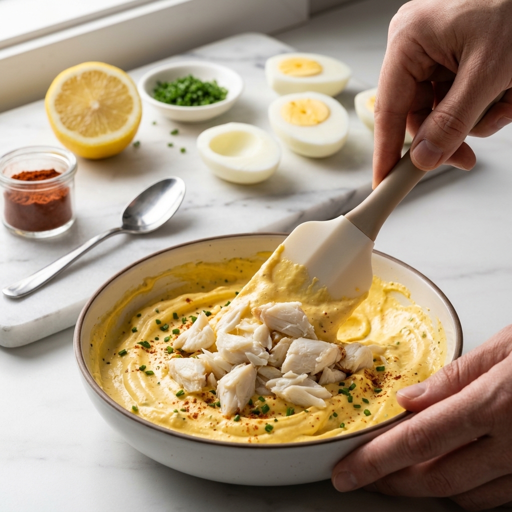 post Quick & Creamy Crab-Stuffed Deviled Eggs (Under 30 Minutes)