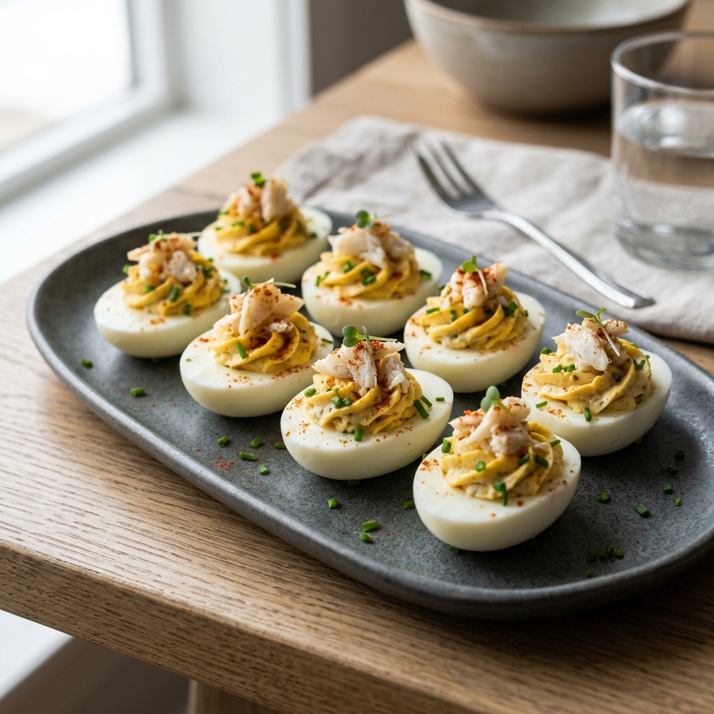 post Quick & Creamy Crab-Stuffed Deviled Eggs (Under 30 Minutes)